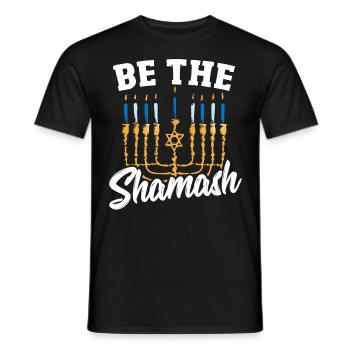 Festival Of Lights Eight Nights And Days Menorah - Men's T-Shirt - black - Front - AI Model Male 178 light (178cm)