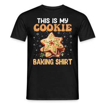 Bakery This Is My Place Baking Shirt Cookies - Men's T-Shirt - black - Front - AI Model Male 178 light (178cm)