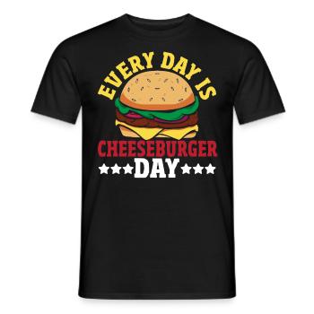 Hamburger Käse Cheeseburger Snacks Cheeseburger - Männer T-Shirt - Schwarz - Vorne - AI Model Male 178 light (178cm)