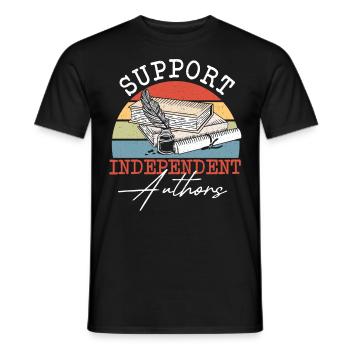 Bibliophile Auteur Blogueur Journalistique - T-shirt homme - noir - Devant - AI Model Male 178 light (178cm)