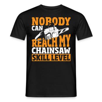 Woodworking Powered Saw Chain Saw - Men's T-Shirt - black - Front - AI Model Male 178 light (178cm)