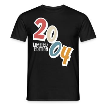 20e anniversaire Millésime 2004 - T-shirt homme - noir - Devant - AI Model Male 178 light (178cm)