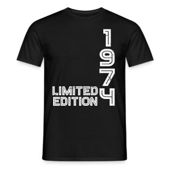 50th birthday 1974 year of birth - Men's T-Shirt - black - Front - AI Model Male 178 light (178cm)