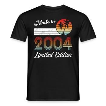 20th Anniversary Vintage 2004 Made in 2004 - Men's T-Shirt - black - Front - AI Model Male 178 light (178cm)