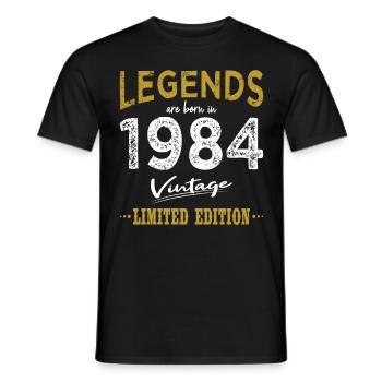 40. Geburtstag Jahrgang 1984 Born in 1984 - Männer T-Shirt - Schwarz - Vorne - AI Model Male 178 light (178cm)