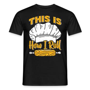 Voici comment je roule la cuisson du pain - T-shirt homme - noir - Devant - AI Model Male 178 light (178cm)