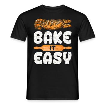 Just Bake Bread Dough Bake Baking Lover - Men's T-Shirt - black - Front - AI Model Male 178 light (178cm)