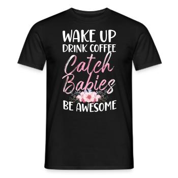 LD Labour And Delivery Nurse - Men's T-Shirt - black - Front - AI Model Male 178 light (178cm)