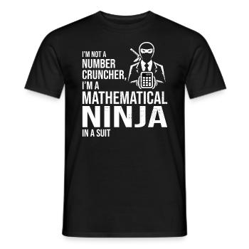 Mathematical Ninja Accounting Accountant Finance - Men's T-Shirt - black - Front - AI Model Male 178 light (178cm)