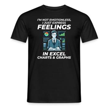 Accountant Accounting Bookkeeping Finance Funny - Men's T-Shirt - black - Front - AI Model Male 178 light (178cm)