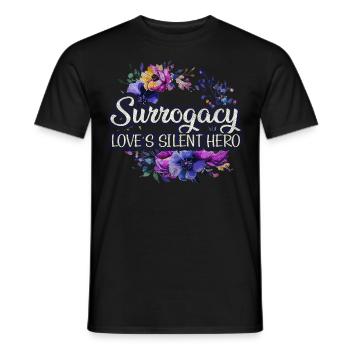 Surrogacy - Love's Silent Hero - Leihmutter - Männer T-Shirt - Schwarz - Vorne - AI Model Male 178 light (178cm)