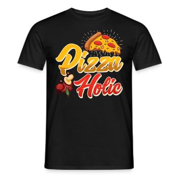 Pizza Holic Pizza Fan Bäcker Pizzablech - Männer T-Shirt - Schwarz - Vorne - AI Model Male 178 light (178cm)