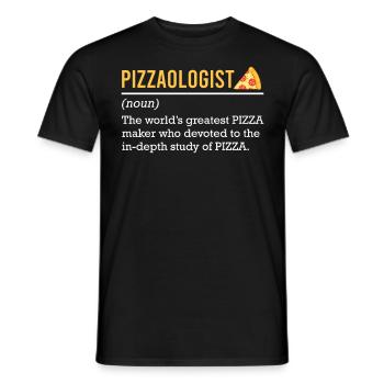 Bäcker Pizzaologe Backliebhaber Pizza Fan - Männer T-Shirt - Schwarz - Vorne - AI Model Male 178 light (178cm)