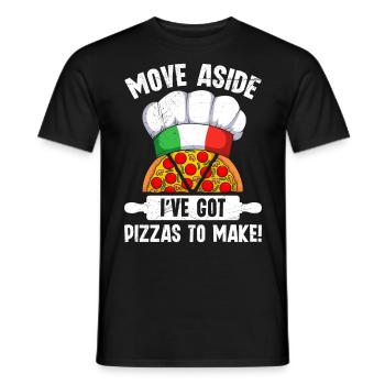 Pizzabäcker Mach Platz ich Muss Pizza Machen - Männer T-Shirt - Schwarz - Vorne - AI Model Male 178 light (178cm)