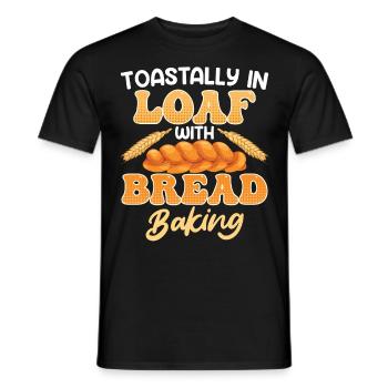 Brotbacken grillé dans un pain avec cuisson du pain - T-shirt homme - noir - Devant - AI Model Male 178 light (178cm)