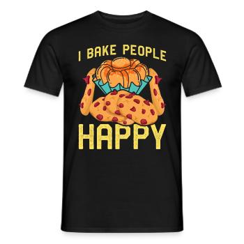 Cuisson de biscuits Je cuis les gens Joyeux Noël - T-shirt homme - noir - Devant - AI Model Male 178 light (178cm)