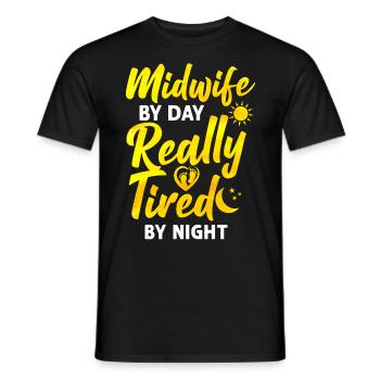 Nurse Midwife Birth Worker Midwife - Men's T-Shirt - black - Front - AI Model Male 178 light (178cm)