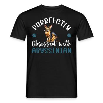 Obsédé par l’abyssin - T-shirt homme - noir - Devant - AI Model Male 178 light (178cm)