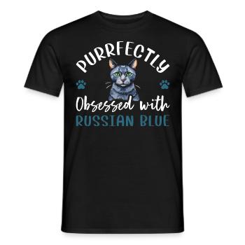 Obsédé par le bleu russe - T-shirt homme - noir - Devant - AI Model Male 178 light (178cm)