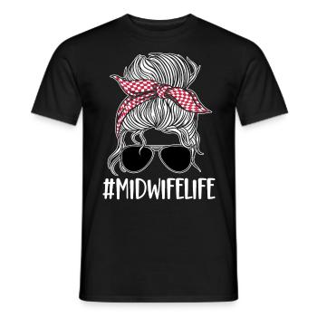 Nurse Midwife Birth Worker - Men's T-Shirt - black - Front - AI Model Male 178 light (178cm)