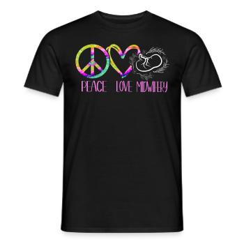 Nurse Midwife Birth Worker Tie Dye - Männer T-Shirt - Schwarz - Vorne - AI Model Male 178 light (178cm)