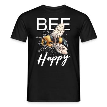 Abeille heureuse - T-shirt homme - noir - Devant - AI Model Male 178 light (178cm)