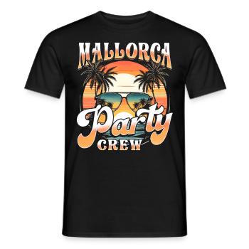 Mallorca Party Crew - Men's T-Shirt - black - Front - AI Model Male 178 light (178cm)