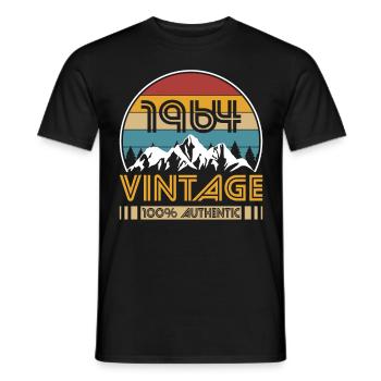 60th Birthday Vintage 1964 Vintage 1964 - Men's T-Shirt - black - Front - AI Model Male 178 light (178cm)
