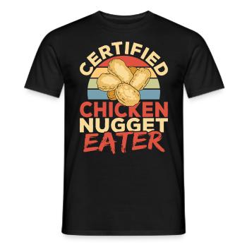 Nug Life Chicken Lover Nuggets Lover Chicken - Men's T-Shirt - black - Front - AI Model Male 178 light (178cm)