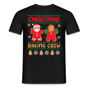 Christmas Back Team Cookies Baking Lovers - Men's T-Shirt - black - Front - AI Model Male 178 light (178cm)