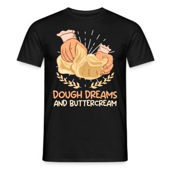 Amoureux de la pâtisserie Rêves de pâte et crème au beurre - T-shirt homme - noir - Devant - AI Model Male 178 light (178cm)