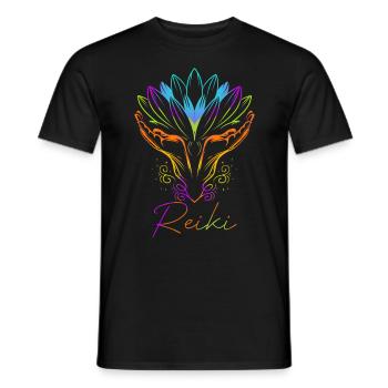 Energy Chakra Ganzheitliche Heilung Hände Reiki - Männer T-Shirt - Schwarz - Vorne - AI Model Male 178 light (178cm)