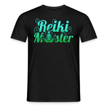 Chakra Holistic Healing Hands Buddha Reiki Master - Männer T-Shirt - Schwarz - Vorne - AI Model Male 178 light (178cm)