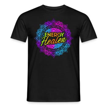 Chakra Holistic Healing Hands Energy Healer Reiki - Männer T-Shirt - Schwarz - Vorne - AI Model Male 178 light (178cm)