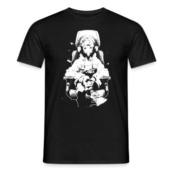 Le cool Cyberpunk Style Anime Boy Otaku de Shibuya - T-shirt homme - noir - Devant - AI Model Male 178 light (178cm)