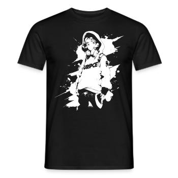 Le cool Cyberpunk Style Anime Boy Otaku de Shibuya - T-shirt homme - noir - Devant - AI Model Male 178 light (178cm)