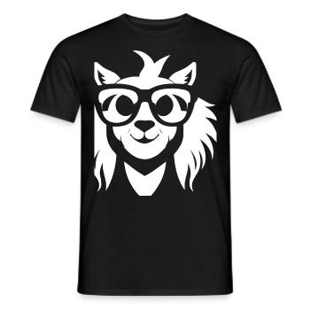 Funny Alpaca Wearing Sunglasses Cool Alpacas - Men's T-Shirt - black - Front - AI Model Male 178 light (178cm)
