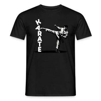 Karate Karate Fighter Martial Arts Shotokan - Men's T-Shirt - black - Front - AI Model Male 178 light (178cm)