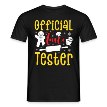 Cookie Official Taste Tester les biscuits de Noël - T-shirt homme - noir - Devant - AI Model Male 178 light (178cm)