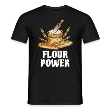 Bread Bakery Flour Power Baking Lovers - Men's T-Shirt - black - Front - AI Model Male 178 light (178cm)