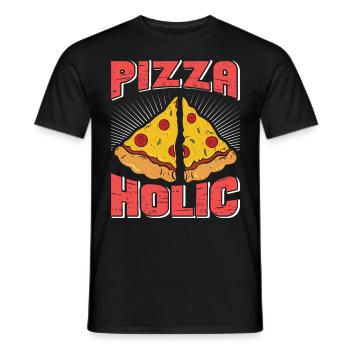 Pizza Holic Backen Pizzateig Pizza Hobby Bäcker - Männer T-Shirt - Schwarz - Vorne - AI Model Male 178 light (178cm)