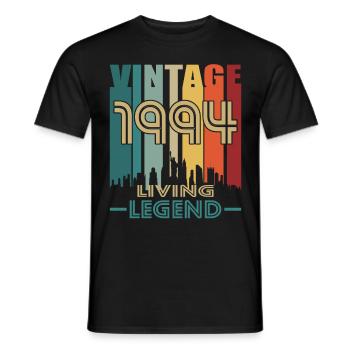 30th Birthday Vintage 1994 Vintage 1994 - Men's T-Shirt - black - Front - AI Model Male 178 light (178cm)