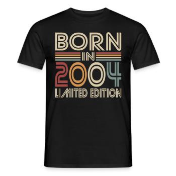20e anniversaire Né en 2004 Né en 2004 - T-shirt homme - noir - Devant - AI Model Male 178 light (178cm)