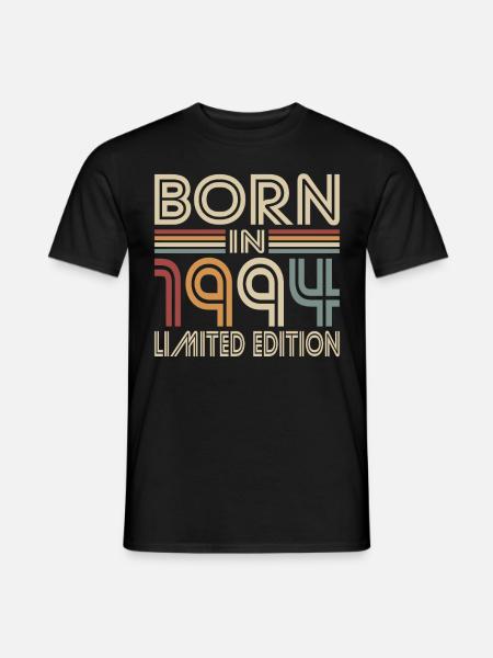 30. Geburtstag Jahrgang 1994 Born in 1994 - Männer T-Shirt - Schwarz