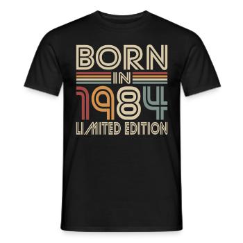 40. Geburtstag Jahrgang 1984 Born in 1984 - Männer T-Shirt - Schwarz - Vorne - AI Model Male 178 light (178cm)
