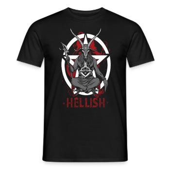 L'enfer Satan Baphomet - T-shirt homme - noir - Devant - AI Model Male 178 light (178cm)