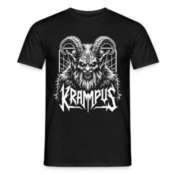 Krampus - Heavy Metal Style - Männer T-Shirt - Schwarz - Vorne - AI Model Male 178 light (178cm)