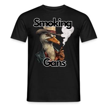 Tuxedo Goose, Humor, Fun Fun, - Men's T-Shirt - black - Front - AI Model Male 178 light (178cm)