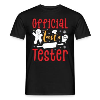 Cookie Official Taste Tester les biscuits de Noël - T-shirt homme - noir - Devant - AI Model Male 178 light (178cm)