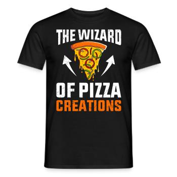 Pizza-Gott der seine Kunst Beherrscht Pizzateig - Männer T-Shirt - Schwarz - Vorne - AI Model Male 178 light (178cm)